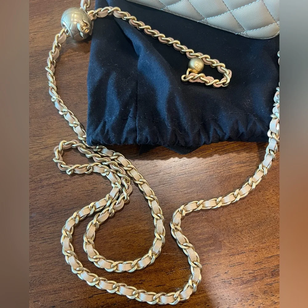 CHANEL Quilted Lambskin Camera Vanity CC Pearl Crush Crossbody Bag